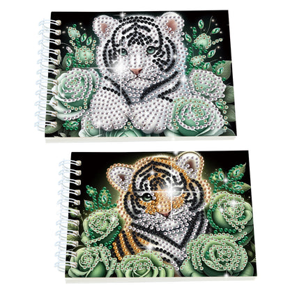 2 Pack Tiger DIY Diamond Art Spiral Notebook Kit 80Pages No Lines for Adults