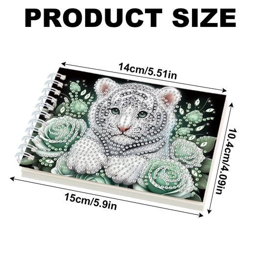 2 Pack Tiger DIY Diamond Art Spiral Notebook Kit 80Pages No Lines for Adults