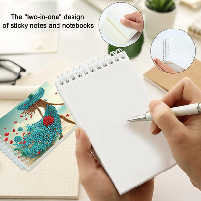 2 Pack Elegant Skirt Lady DIY Diamond Art Spiral Notebook Kit 80Pages No Lines