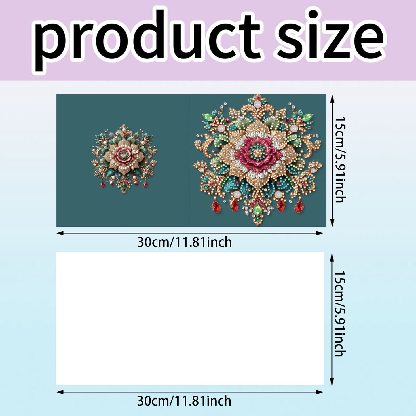 12pcs Mandala Theme DIY Diamond Art Greeting Cards with Envelope for Birthday