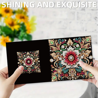 12pcs Mandala Theme DIY Diamond Art Greeting Cards with Envelope for Birthday