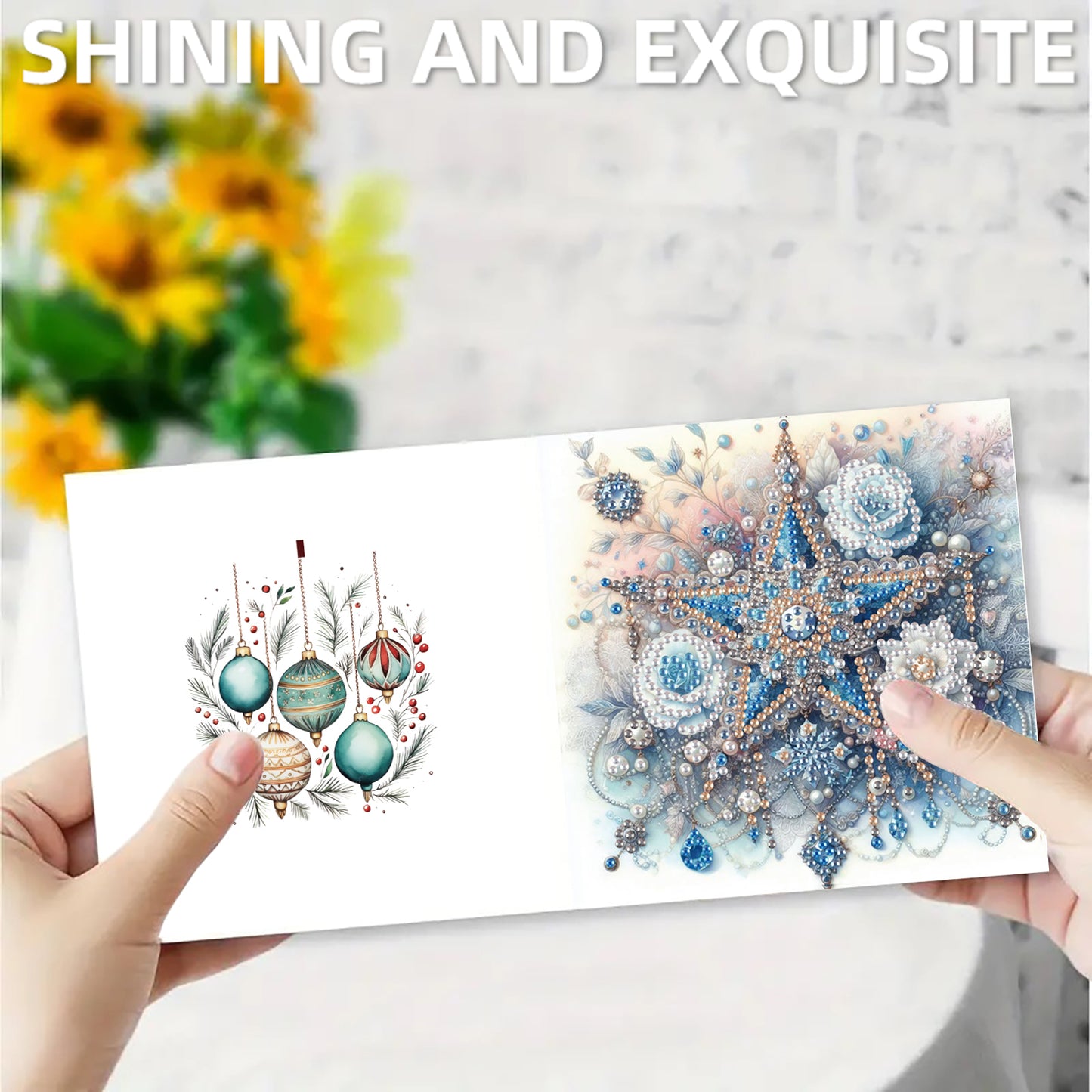 12pcs Decoration Theme DIY Diamond Art Greeting Cards with Envelope for Birthday