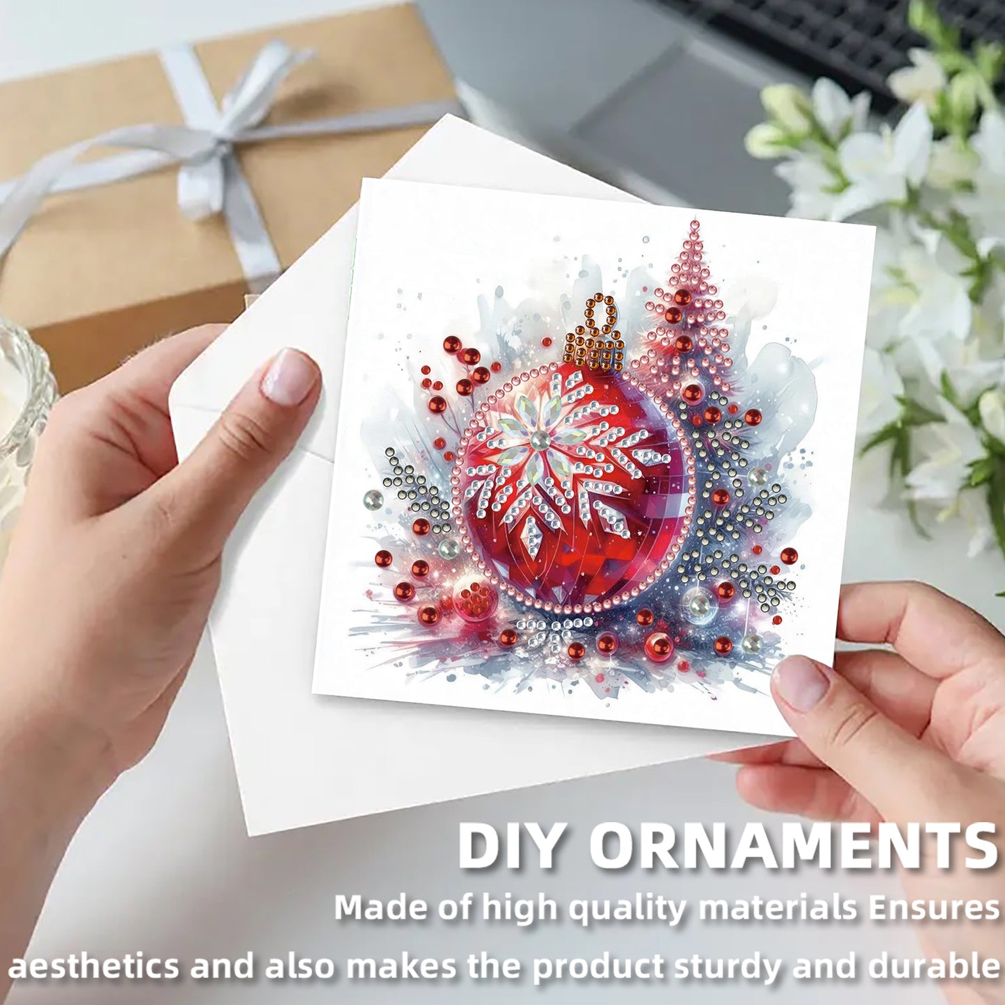 12pcs Decoration Theme DIY Diamond Art Greeting Cards with Envelope for Birthday