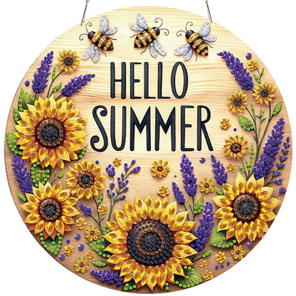 Bee 2D Flat DIY Acrylic Diamond Painting Pendants Crafts Kit Home Wall Decor