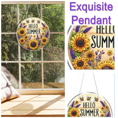 Bee 2D Flat DIY Acrylic Diamond Painting Pendants Crafts Kit Home Wall Decor