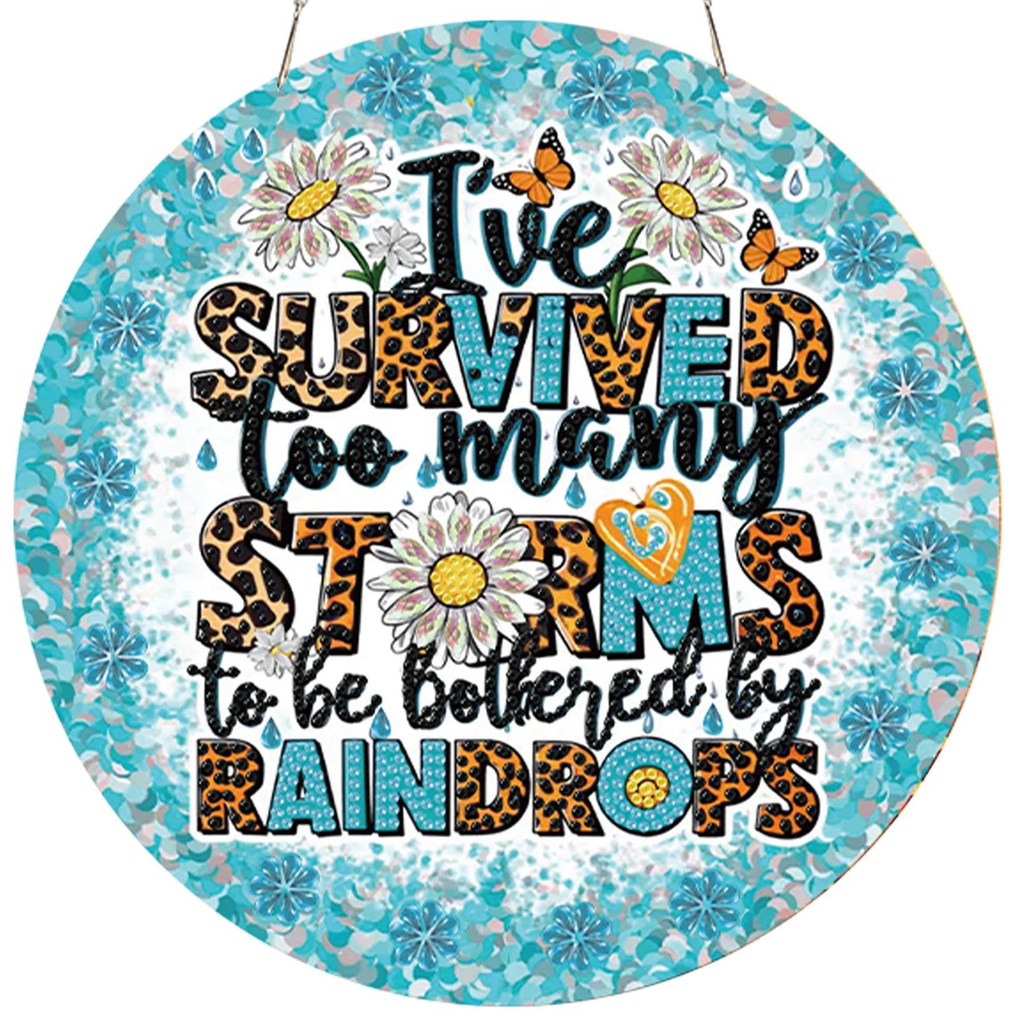 Storm 2D Flat DIY Acrylic Diamond Painting Pendants Crafts Kit Home Wall Decor