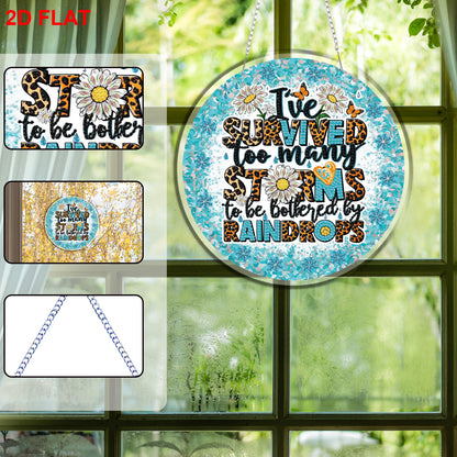 Storm 2D Flat DIY Acrylic Diamond Painting Pendants Crafts Kit Home Wall Decor