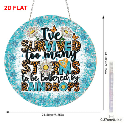 Storm 2D Flat DIY Acrylic Diamond Painting Pendants Crafts Kit Home Wall Decor