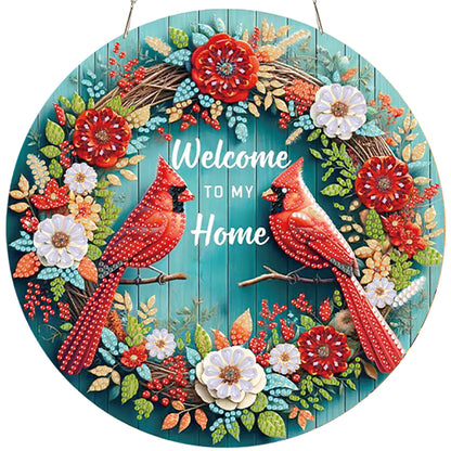 Home 2D Flat DIY Acrylic Diamond Painting Pendants Crafts Kit Home Wall Decor