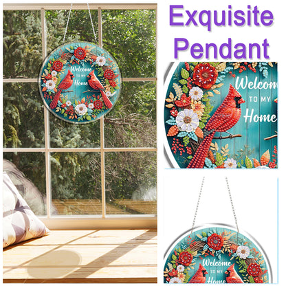 Home 2D Flat DIY Acrylic Diamond Painting Pendants Crafts Kit Home Wall Decor