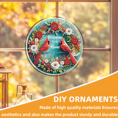 Home 2D Flat DIY Acrylic Diamond Painting Pendants Crafts Kit Home Wall Decor