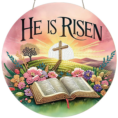 Resurrection 2D Flat DIY Acrylic Diamond Painting Pendants for Home Wall Decor