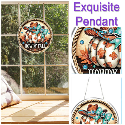 Autumn 2D Flat DIY Acrylic Diamond Painting Pendant Crafts Kit Home Wall Decor