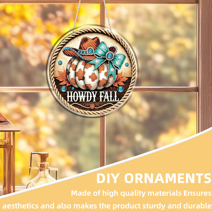 Autumn 2D Flat DIY Acrylic Diamond Painting Pendant Crafts Kit Home Wall Decor