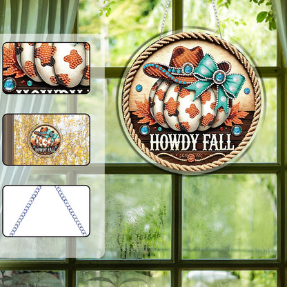 Autumn 2D Flat DIY Acrylic Diamond Painting Pendant Crafts Kit Home Wall Decor