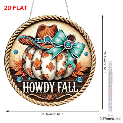 Autumn 2D Flat DIY Acrylic Diamond Painting Pendant Crafts Kit Home Wall Decor