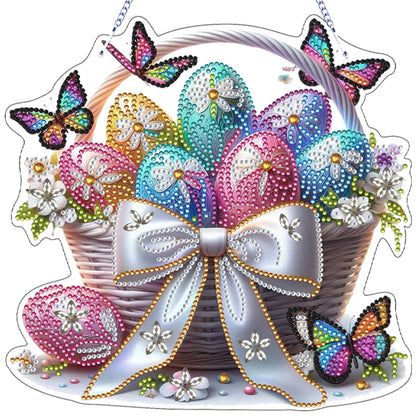 Easter 2D Flat DIY Hanging Diamond Art Ornament Home Window Pendant (Easter Egg)