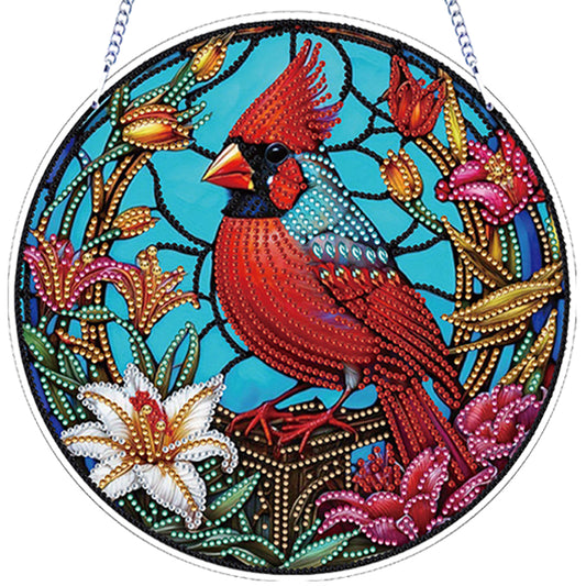 Flower Bird 2D Flat DIY Hanging Diamond Art Ornament Window Pendant (Garland)