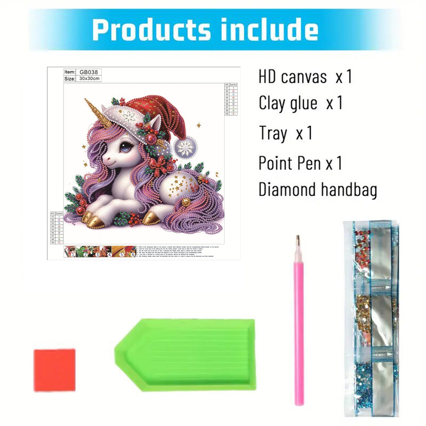 Unicorn - Special Shaped Drill Diamond Painting 30*30CM