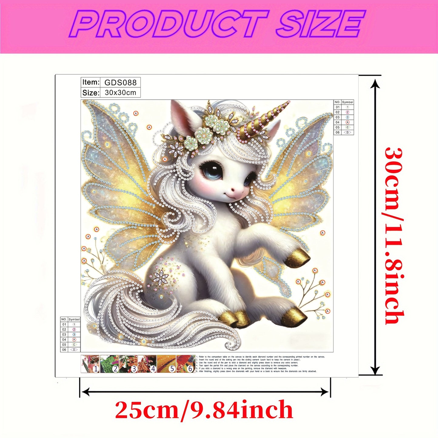 Unicorn - Special Shaped Drill Diamond Painting 30*30CM