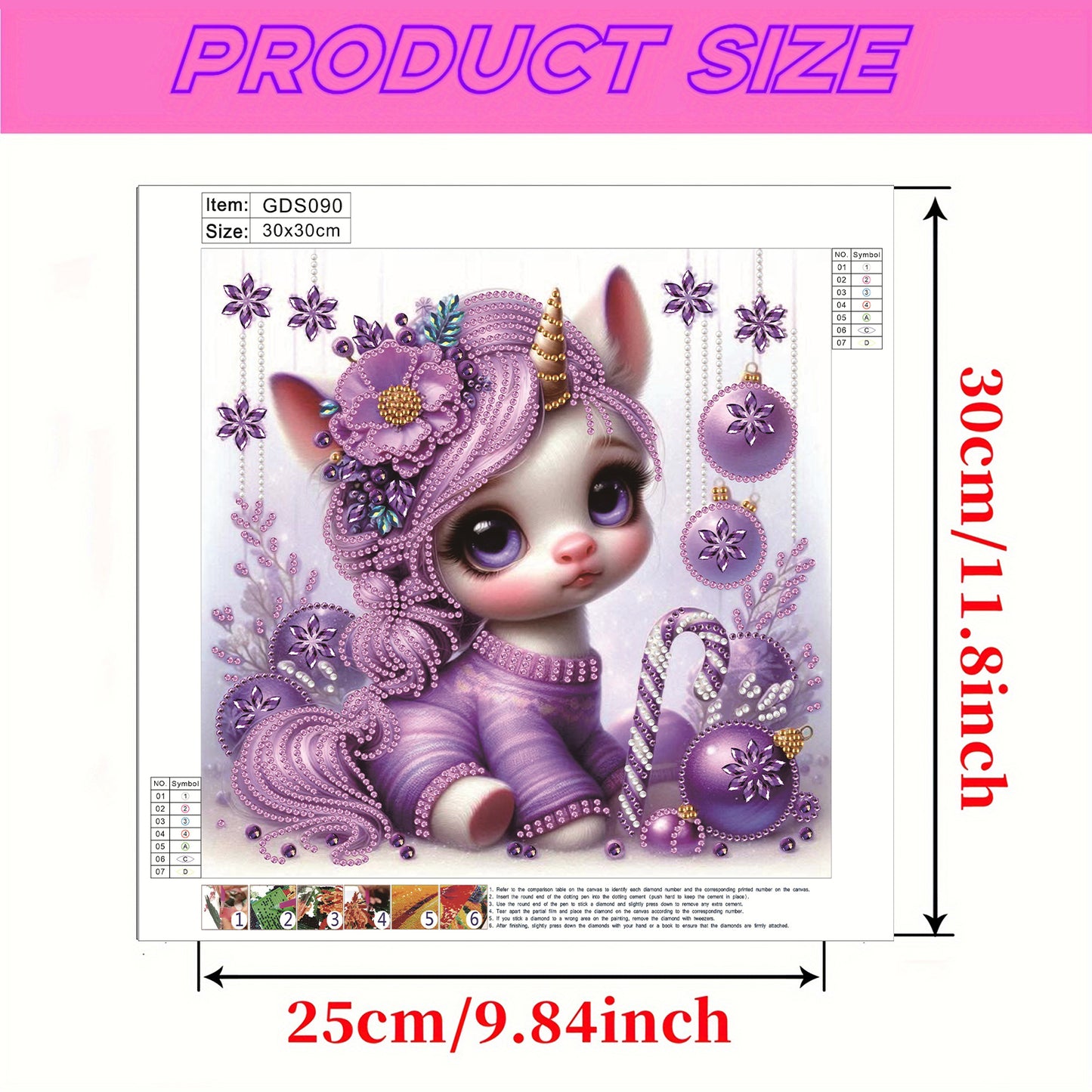 Unicorn - Special Shaped Drill Diamond Painting 30*30CM