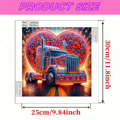 Heart-Shaped Car - Special Shaped Drill Diamond Painting 30*30CM