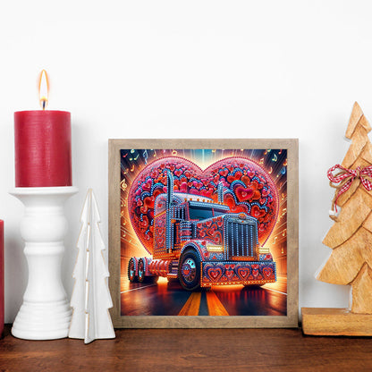 Heart-Shaped Car - Special Shaped Drill Diamond Painting 30*30CM