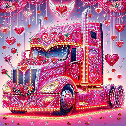 Heart-Shaped Car - Special Shaped Drill Diamond Painting 30*30CM