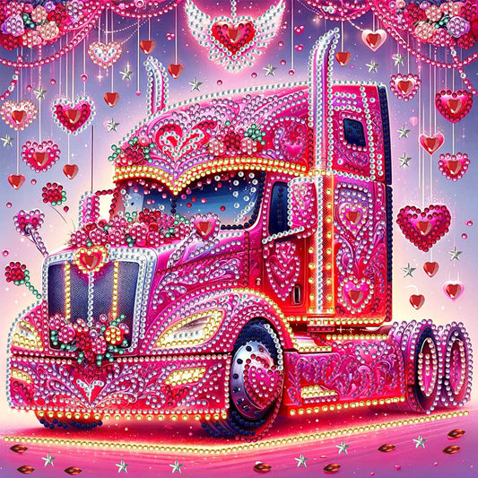 Heart-Shaped Car - Special Shaped Drill Diamond Painting 30*30CM