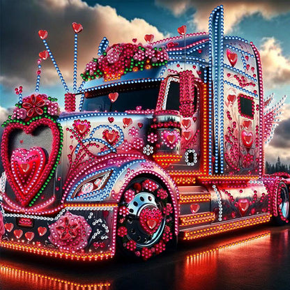 Heart-Shaped Car - Special Shaped Drill Diamond Painting 30*30CM