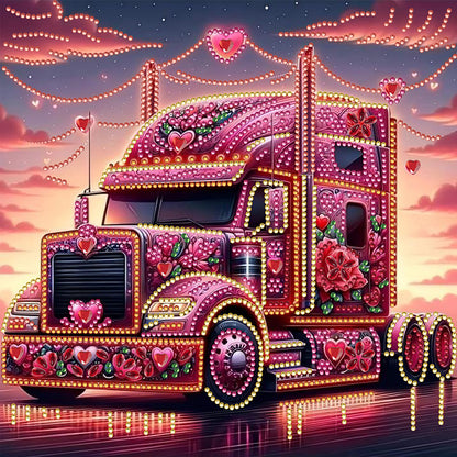 Heart-Shaped Car - Special Shaped Drill Diamond Painting 30*30CM