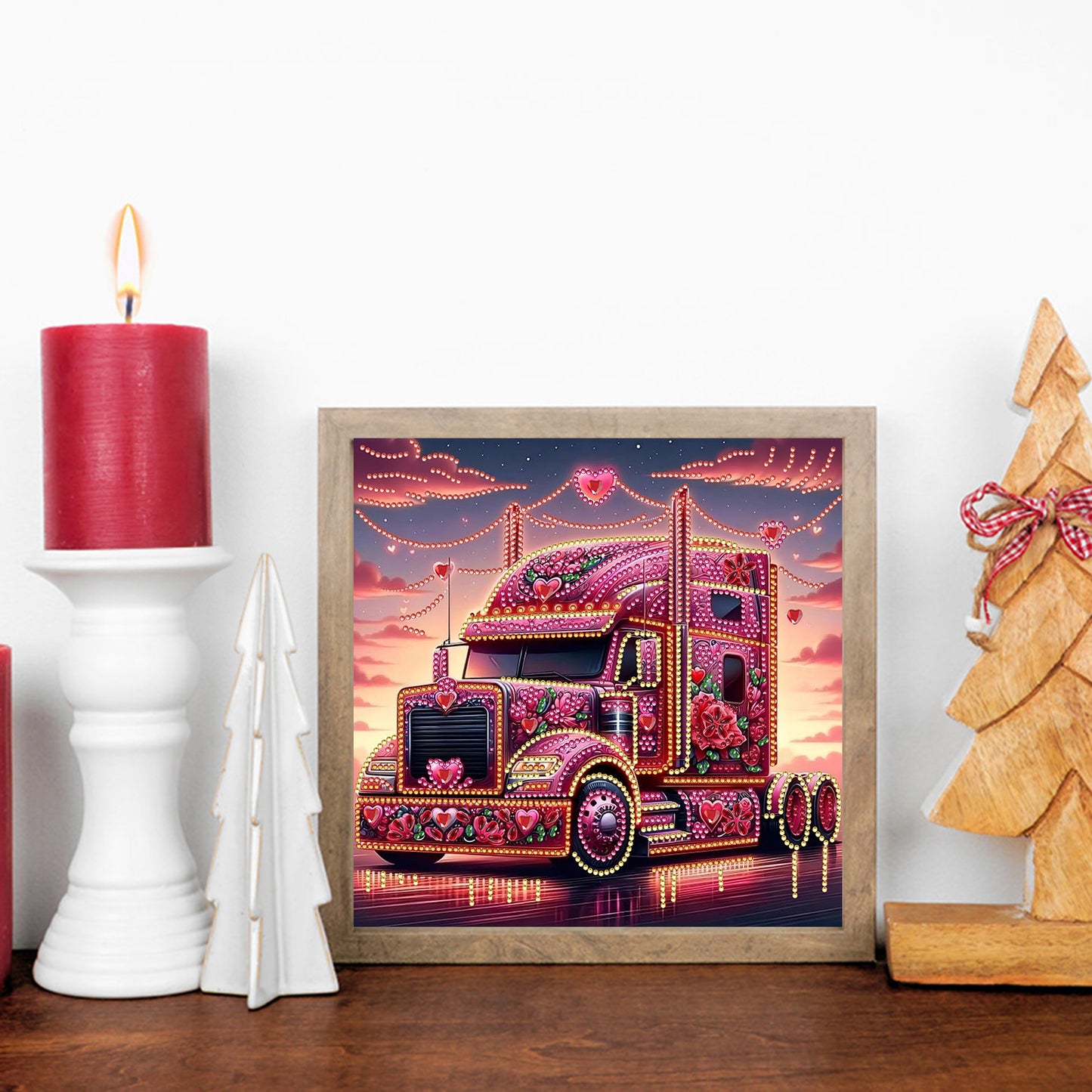 Heart-Shaped Car - Special Shaped Drill Diamond Painting 30*30CM