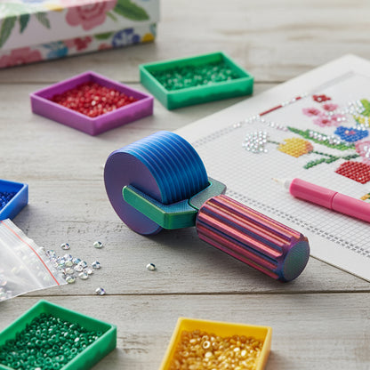 2Pcs Diamond Painting Roller DIY Diamond Painting Tools (Candy Color Tricolor)