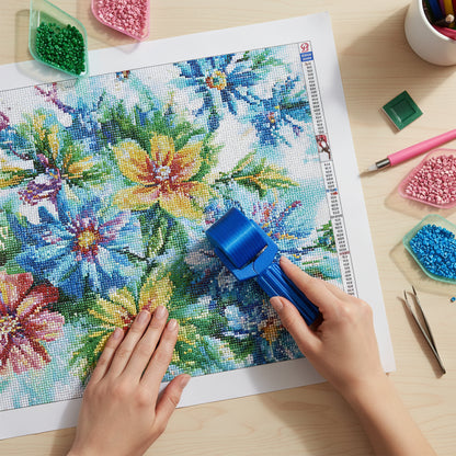 2Pcs Diamond Painting Roller DIY Diamond Painting Tools (Candy Color Blue)