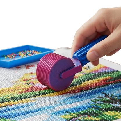 2Pcs Diamond Painting Roller DIY Diamond Painting Tools (Candy Color Red Blue)