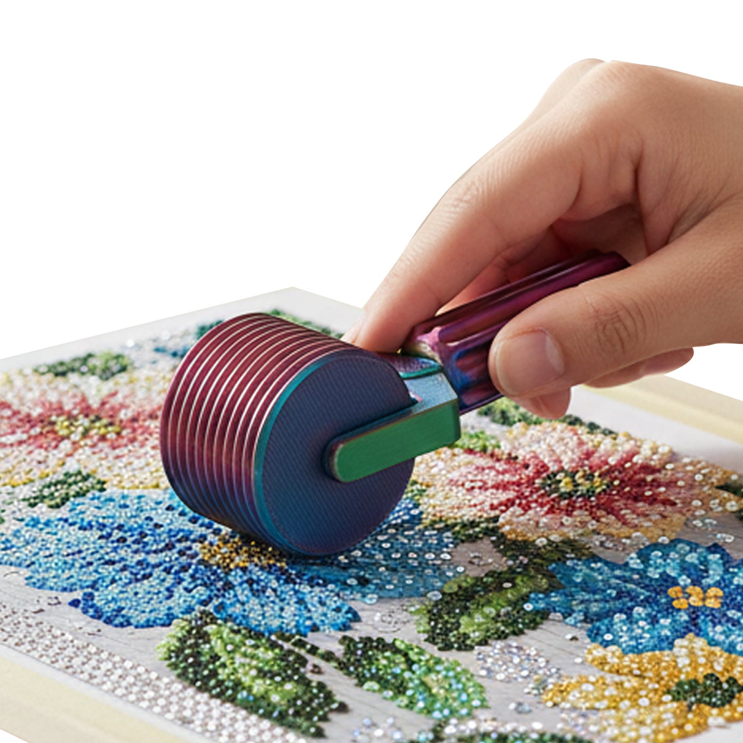 2Pcs Diamond Painting Roller DIY Diamond Painting Tools (Red Blue Red Green)