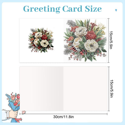 12pcs Bird Pattern DIY Diamond Art Greeting Cards with Envelope for Festivals