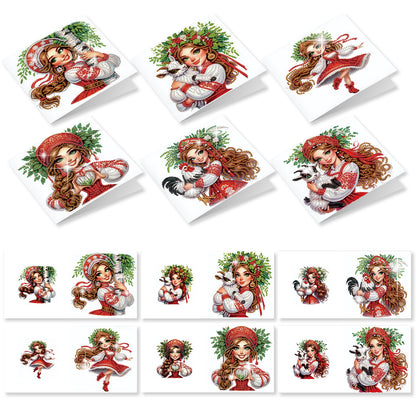 12pcs Boy Pattern DIY Diamond Art Greeting Cards with Envelope for Festivals