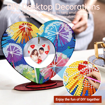 2D Flatt DIY Wooden Dandelion Desktop Diamond Art Ornament Kits Home Decor
