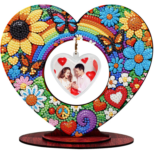 2D Flatt DIY Wooden Sunflower Desktop Diamond Art Ornament Kits Home Decor