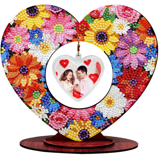 2D Flatt DIY Wooden Flowers Desktop Diamond Art Ornament Kits Home Decor