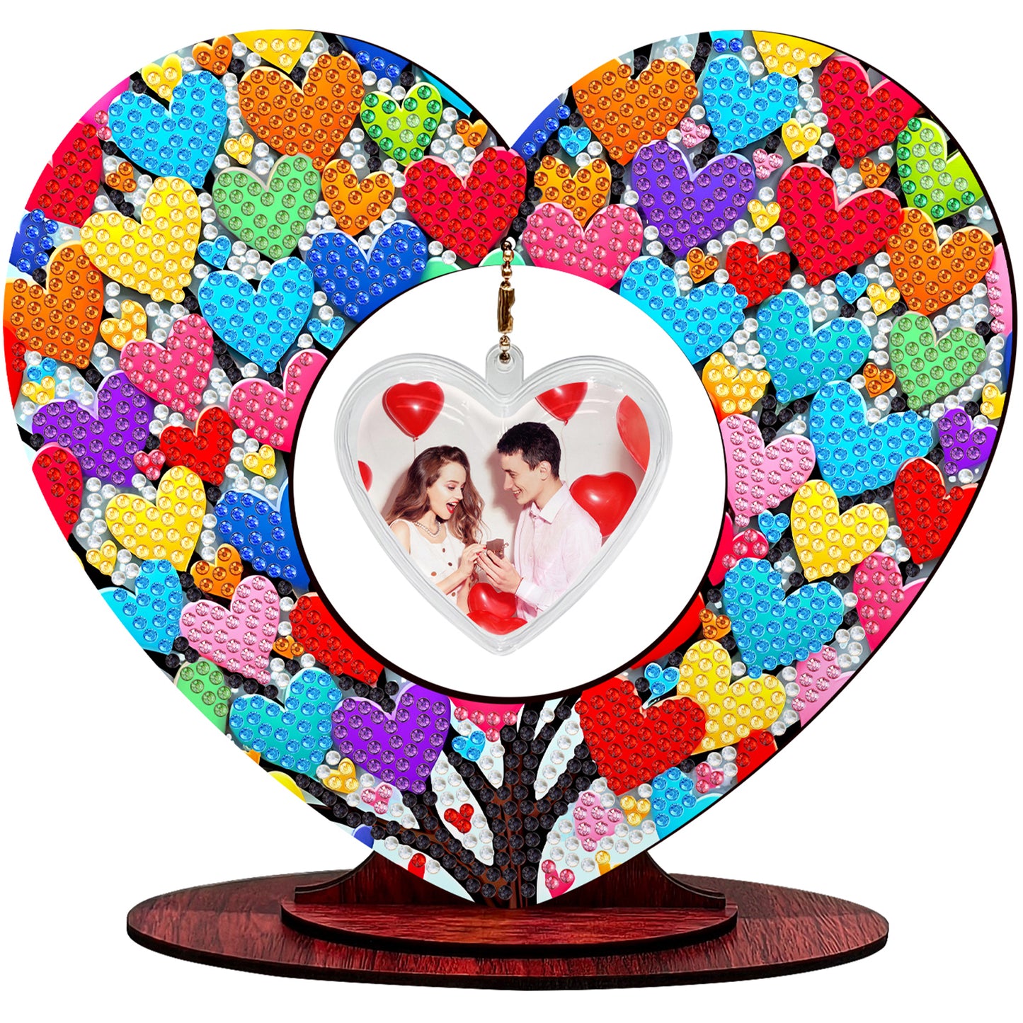 2D Flatt DIY Wooden Love Tree Desktop Diamond Art Ornament Kits Home Decor