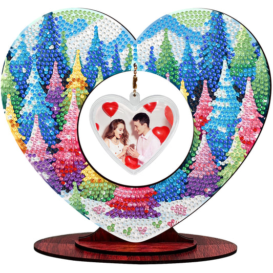 2D Flatt DIY Wooden Forest Desktop Diamond Art Ornament Kits Home Decor