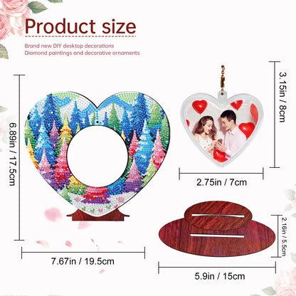 2D Flatt DIY Wooden Forest Desktop Diamond Art Ornament Kits Home Decor