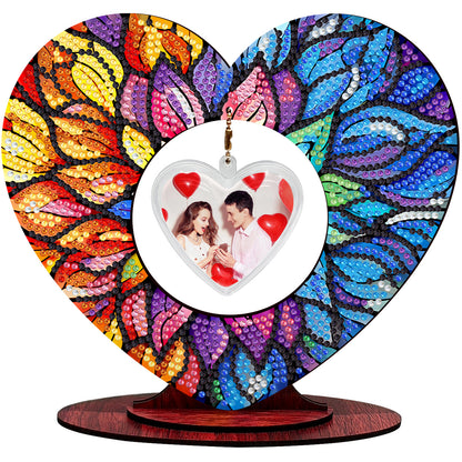 2D Flatt DIY Wooden Flowers Desktop Diamond Art Ornament Kits Home Decor