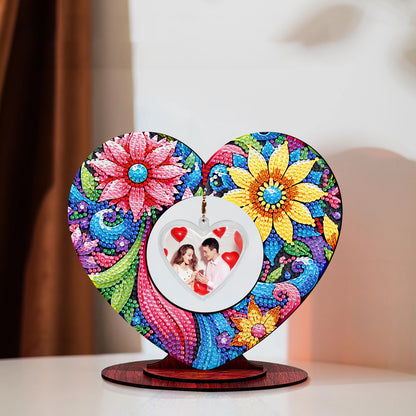 2D Flatt DIY Wooden Flowers Desktop Diamond Art Ornament Kits Home Decor