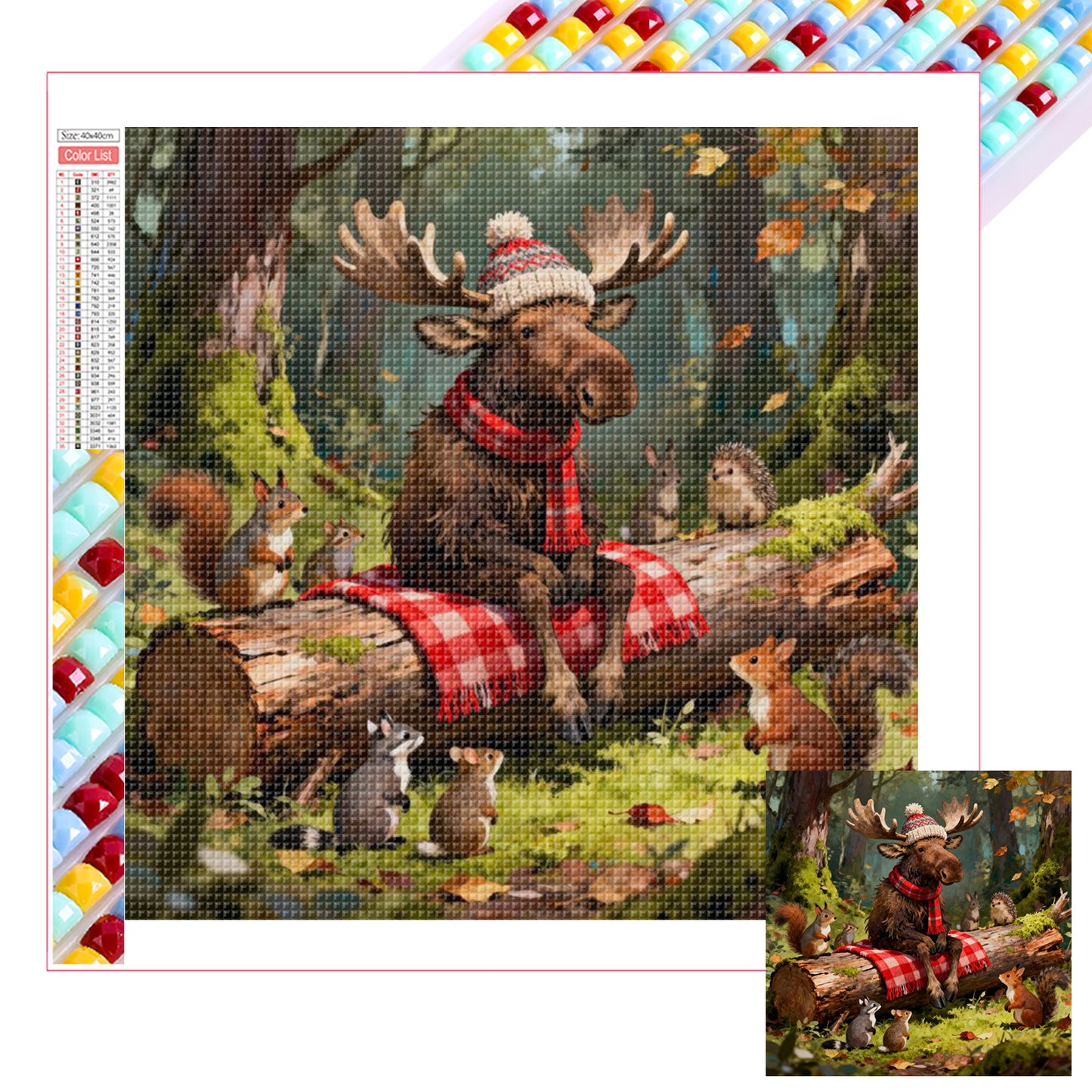 Reindeer Gathering - Full Square Drill Diamond Painting 30*30CM