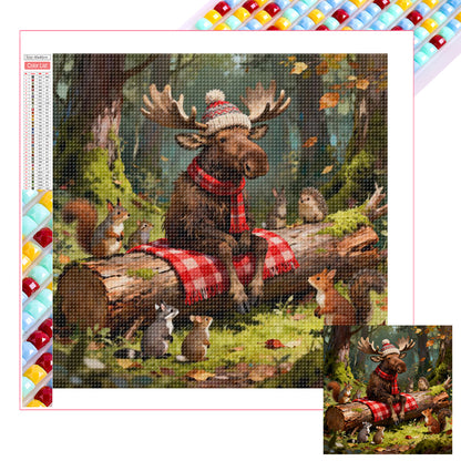 Reindeer Gathering - Full Square Drill Diamond Painting 30*30CM