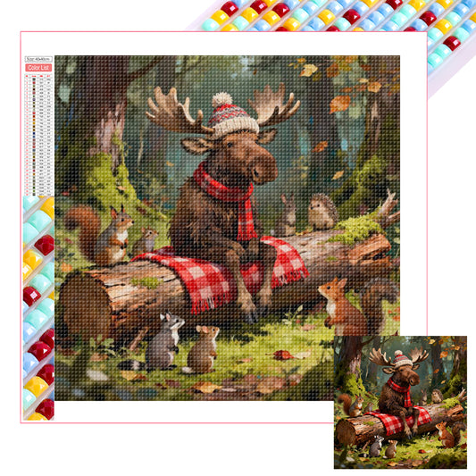 Reindeer Gathering - Full Square Drill Diamond Painting 30*30CM