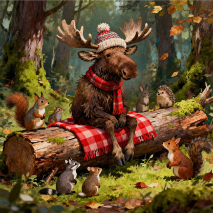 Reindeer Gathering - Full Square Drill Diamond Painting 30*30CM